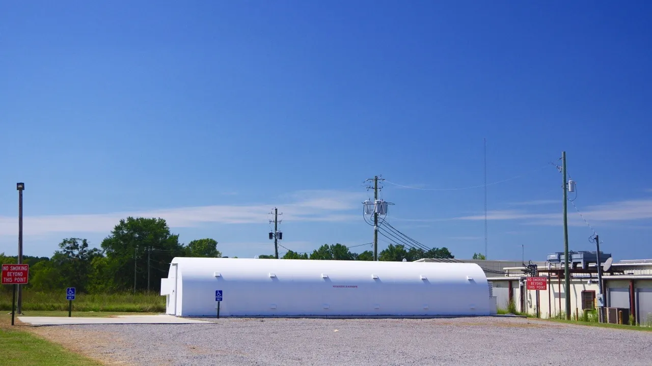 Small above-ground tornado shelter