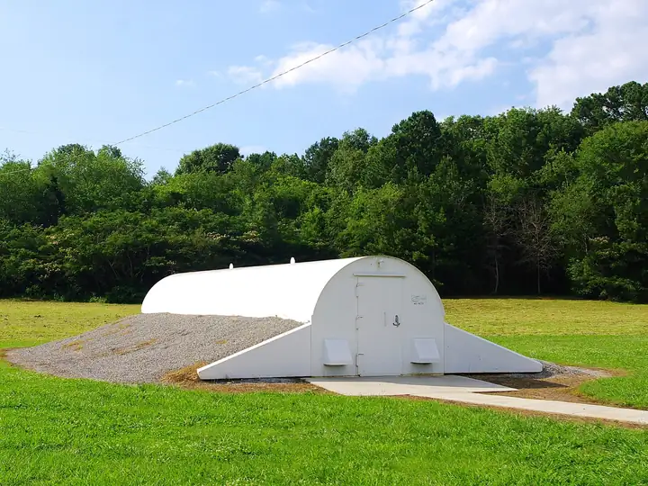 Concrete above-ground tornado shelter